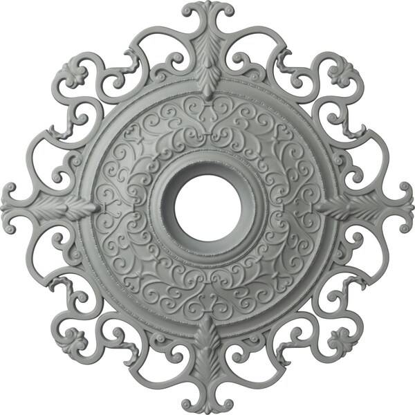 Ekena Millwork Orleans Ceiling Medallion (Fits Canopies up to 8 1/4"), 38 3/8"OD x 6 5/8"ID x 2 7/8"P, Primed White CM38OL - main